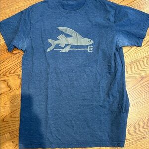 MENS LARGE PATAGONIA Blue Fish Graphic T-Shirt
